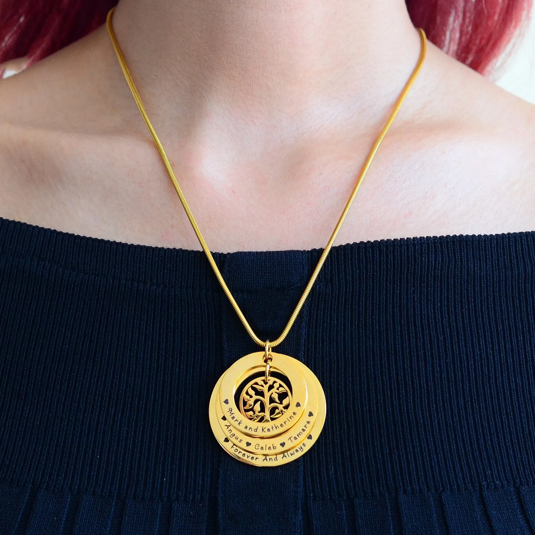 Family Triple Love Necklace