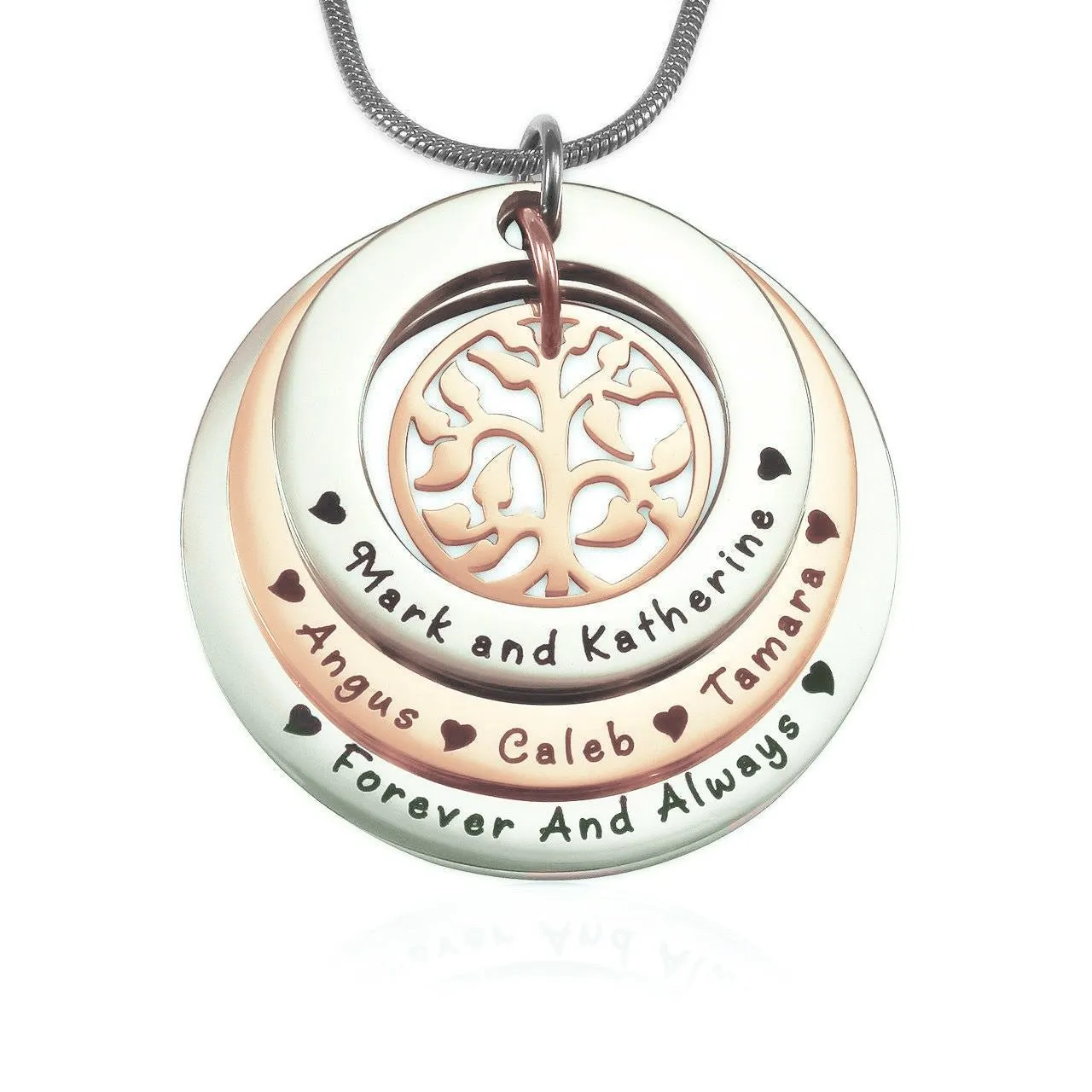 Family Triple Love Necklace