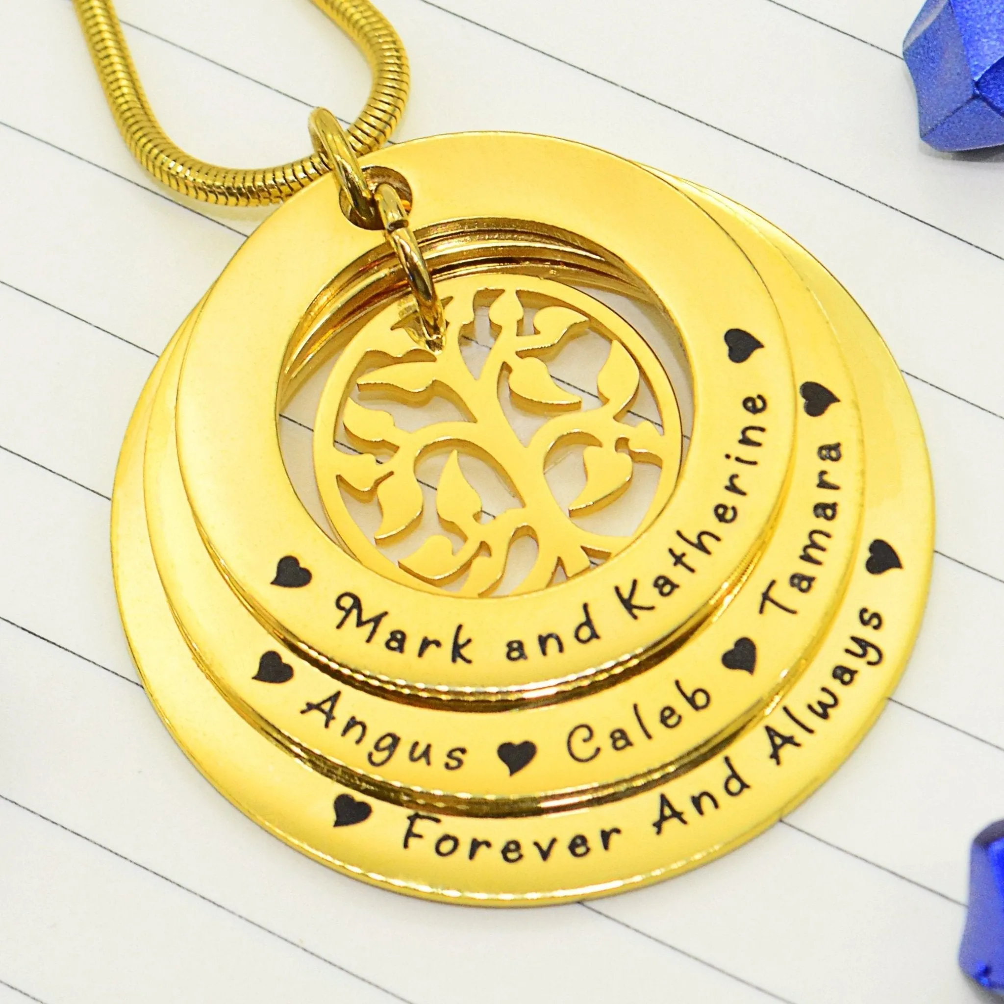 Family Triple Love Necklace