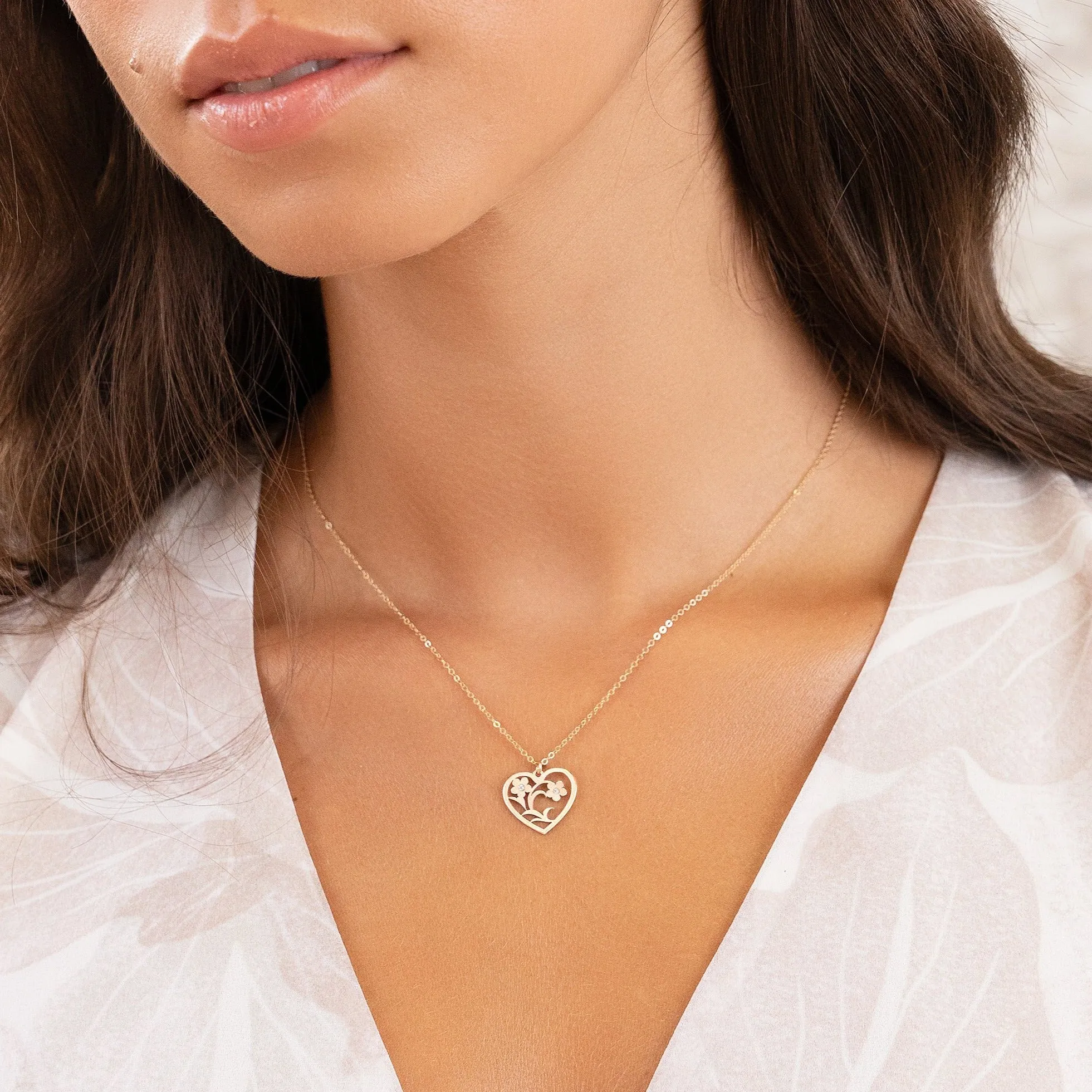 Floral Heart Necklace