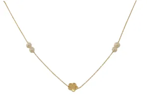 Flower and Pearls Necklace
