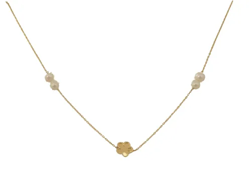 Flower and Pearls Necklace