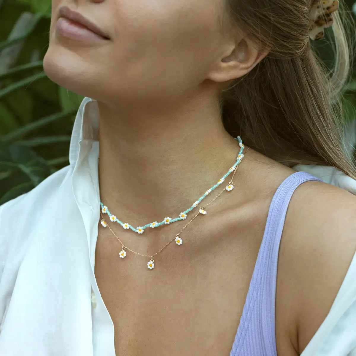 Flower Bead Necklace