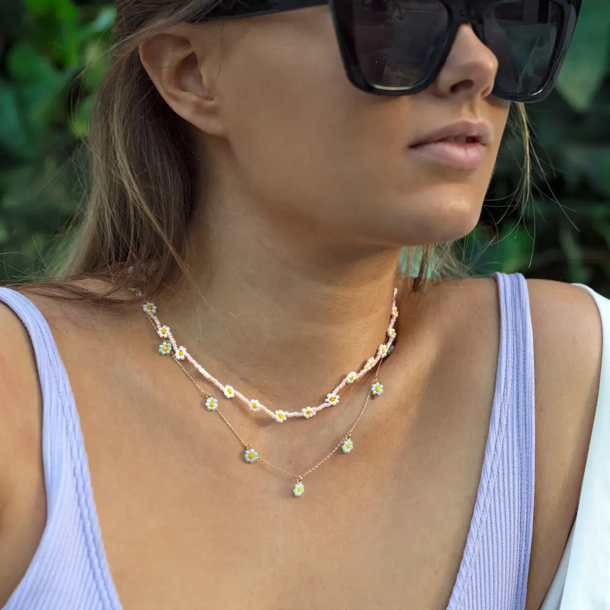 Flower Bead Necklace