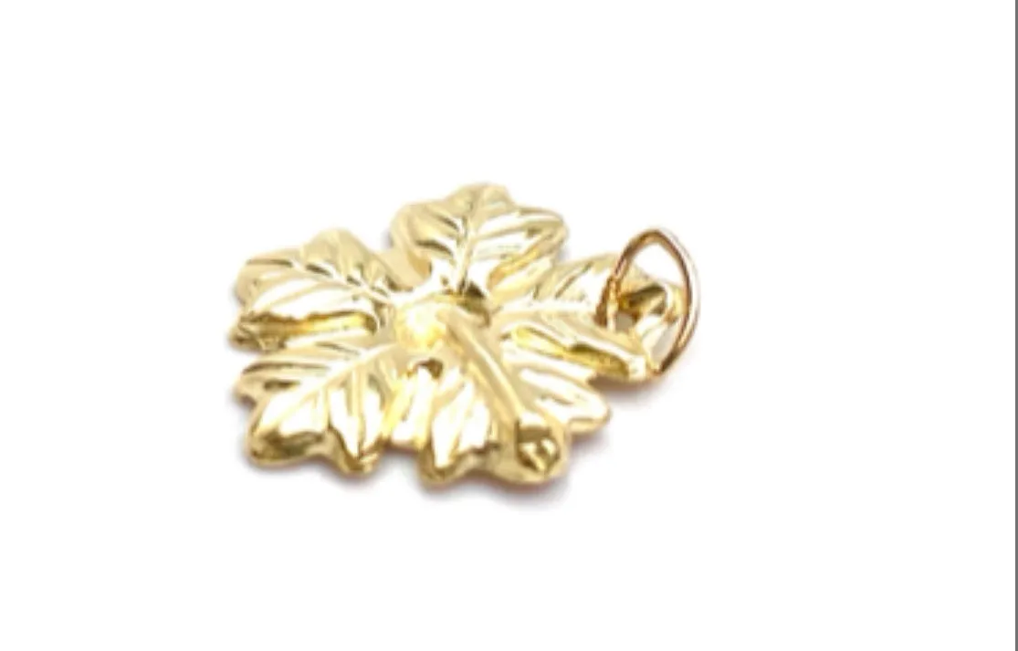 Flower Charm, 14KGF & Sterling Silver, Sku#2434 C