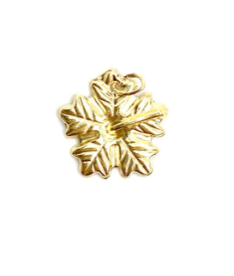 Flower Charm, 14KGF & Sterling Silver, Sku#2434 C
