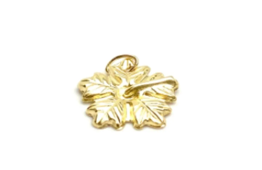 Flower Charm, 14KGF & Sterling Silver, Sku#2434 C