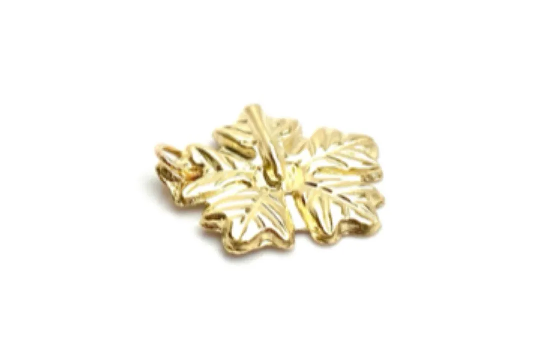 Flower Charm, 14KGF & Sterling Silver, Sku#2434 C