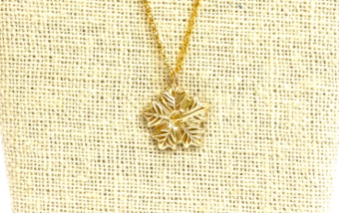 Flower Charm, 14KGF & Sterling Silver, Sku#2434 C