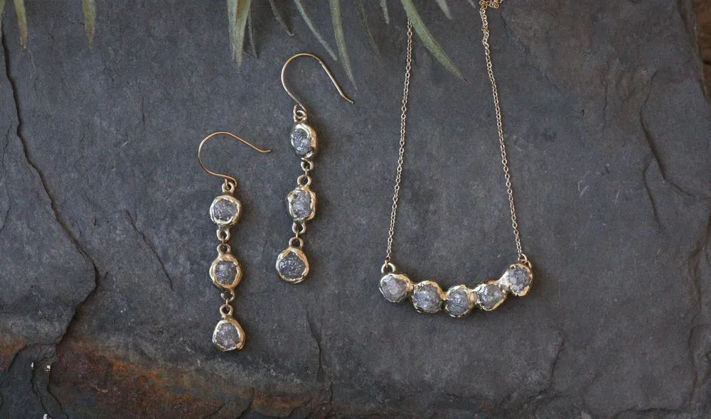 Flower Crown Pendant - Rough Diamond