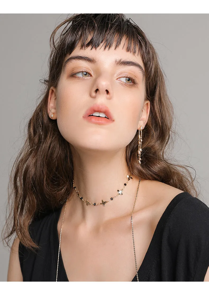 Flower Double Deck Necklace