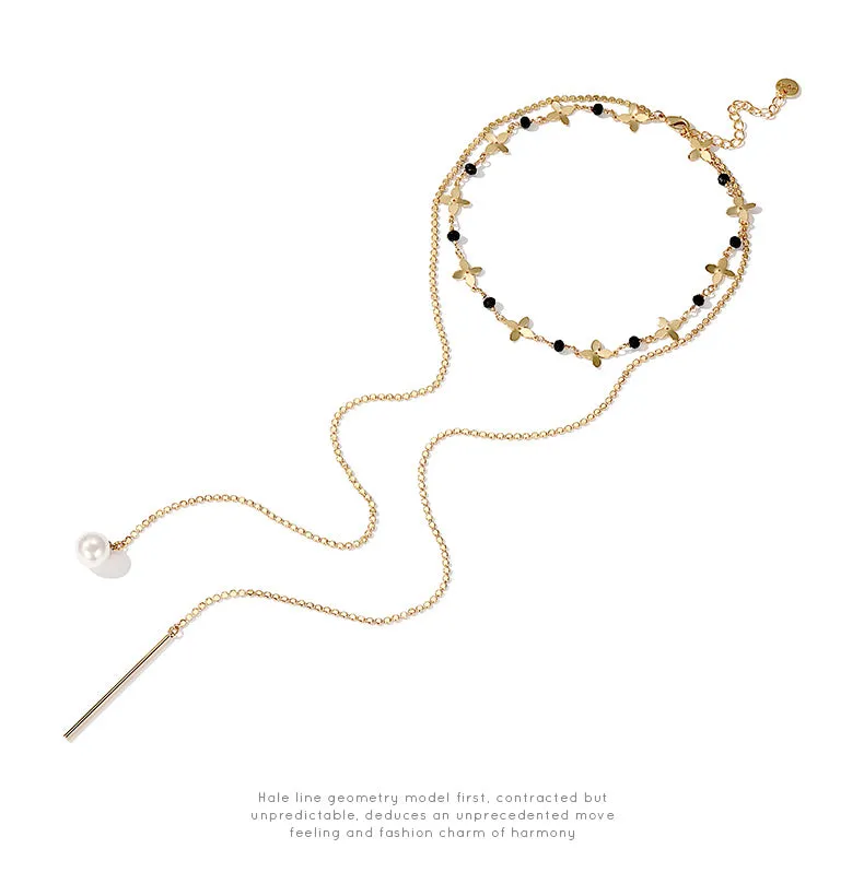 Flower Double Deck Necklace