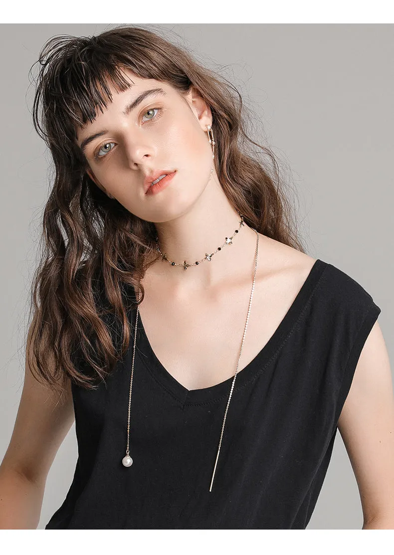 Flower Double Deck Necklace