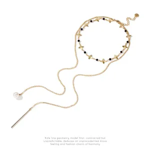 Flower Double Deck Necklace