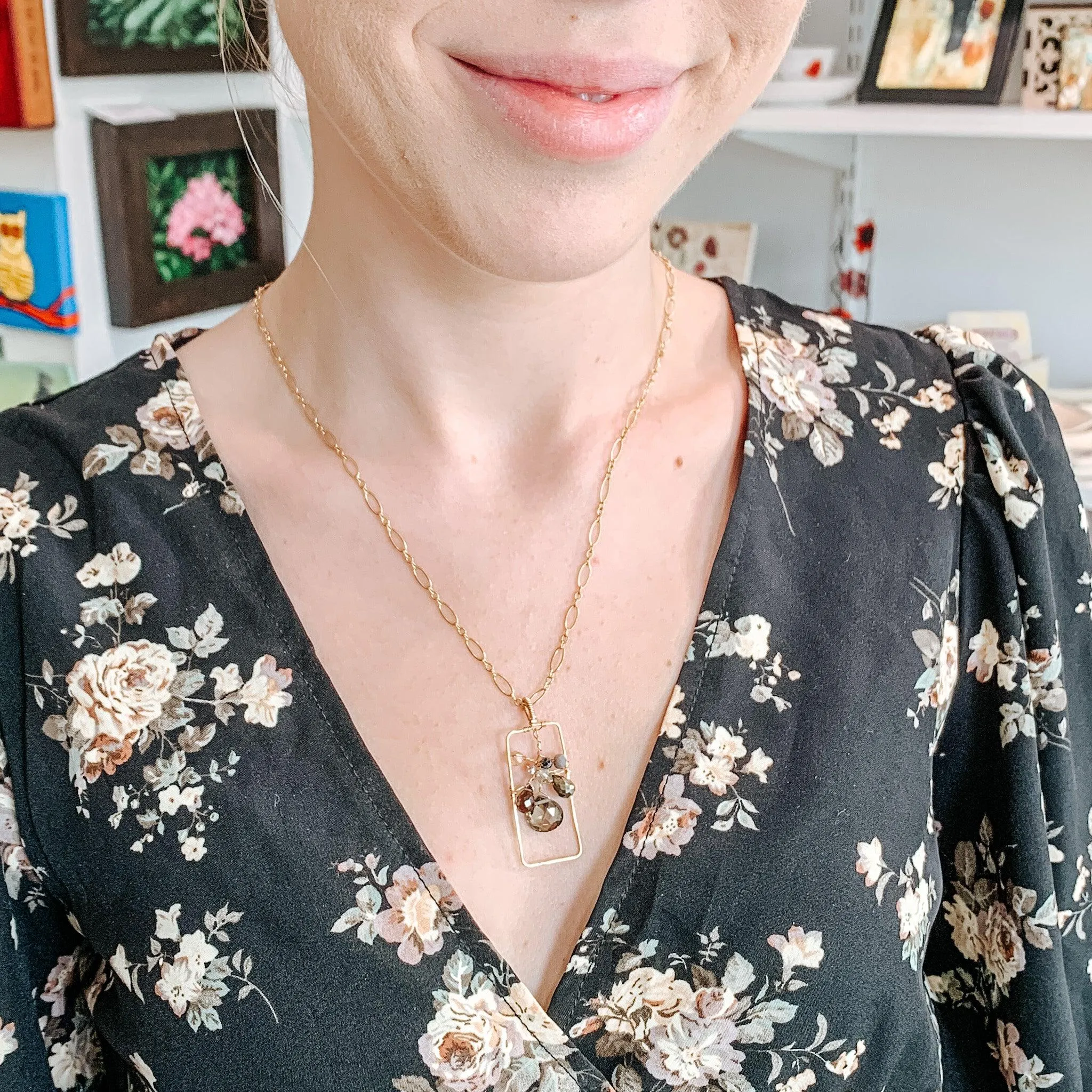 Flower in a Frame Necklace