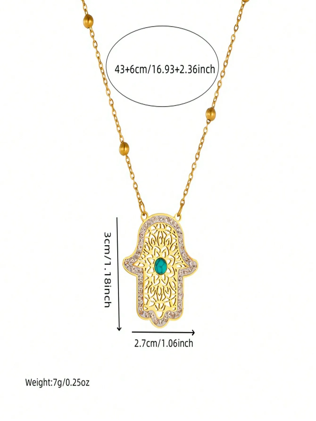 Flower Palm Turquoise Pendant Necklace And Earrings Jewelry Set