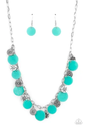 Flower Powered Blue Paparazzi Necklace