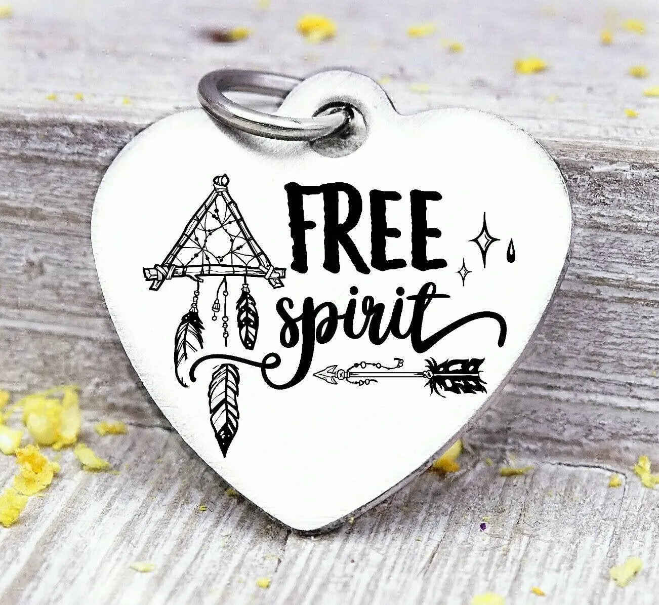 Free spirit, free spirit charm, dreamcatcher charm, wild, charm, Steel charm 20mm very high quality..Perfect for DIY projects
