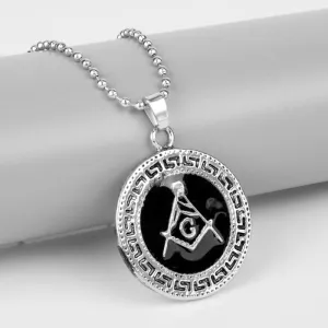 Freemasonry Compass Square Pendant Necklace