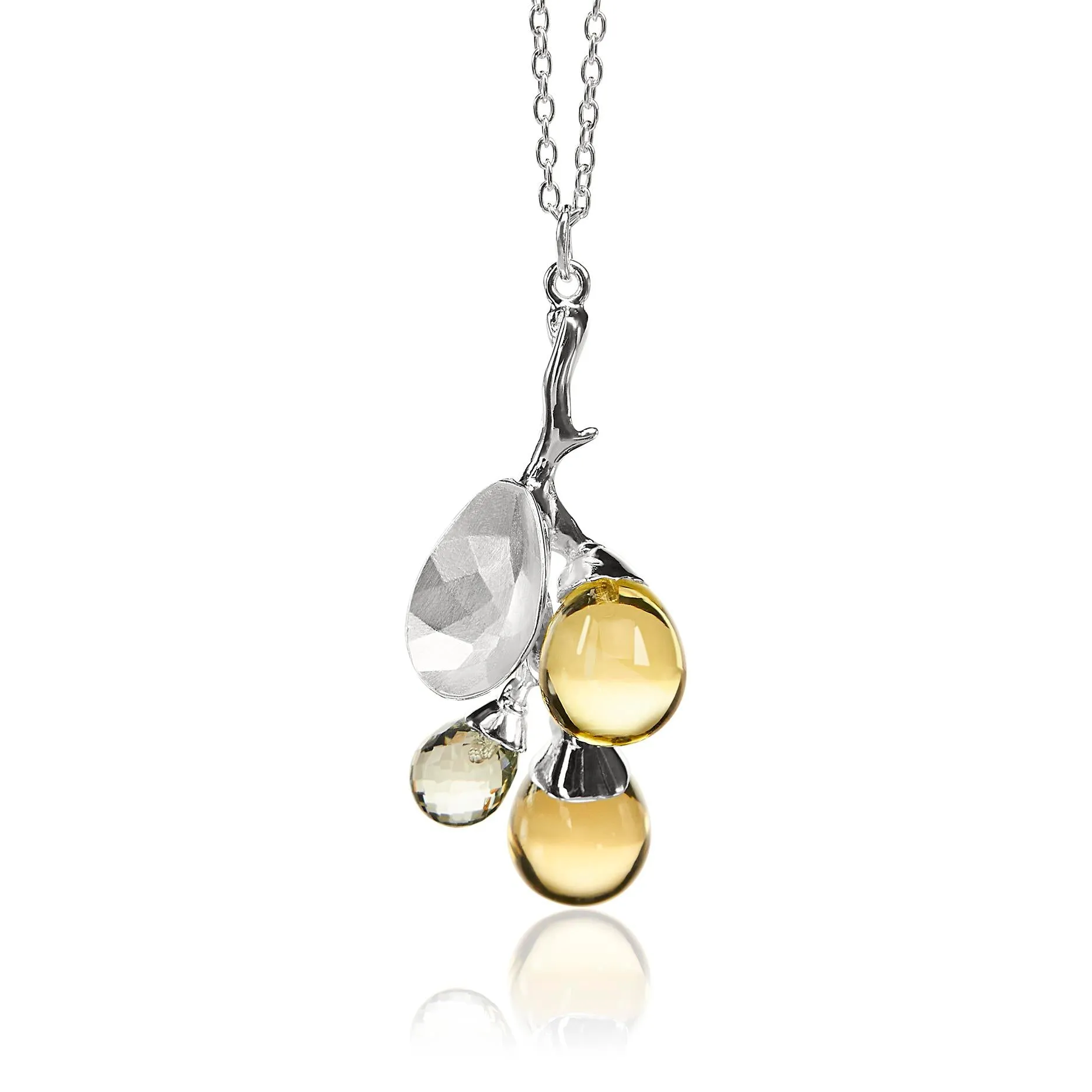 Freesia Pendant with Lemon Quartz