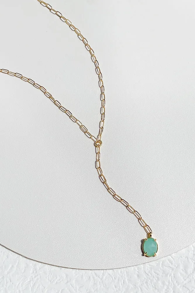 Gemstone Lariat Necklace