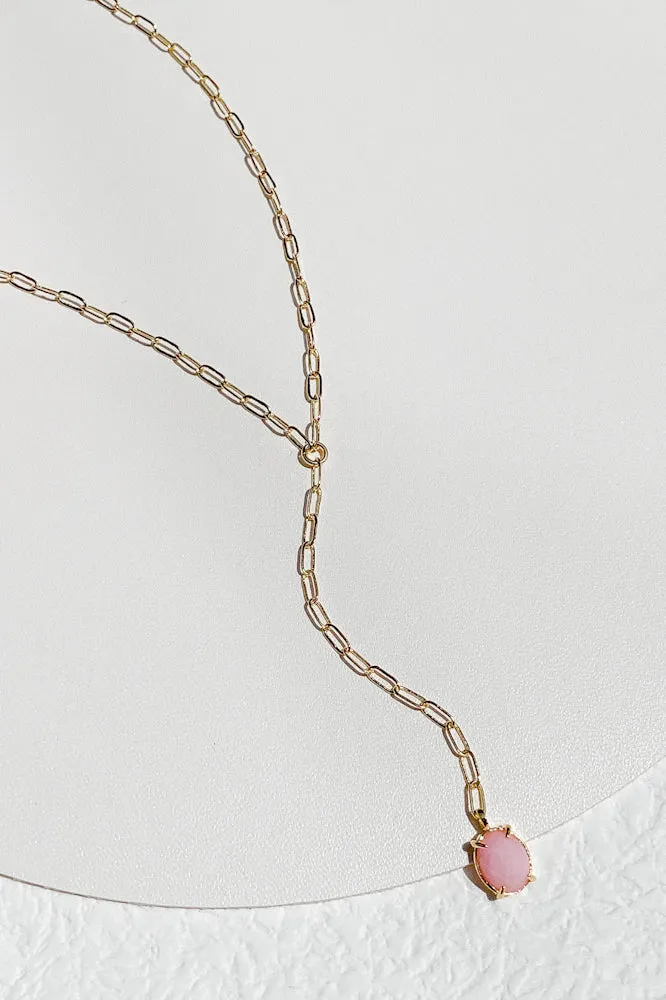 Gemstone Lariat Necklace