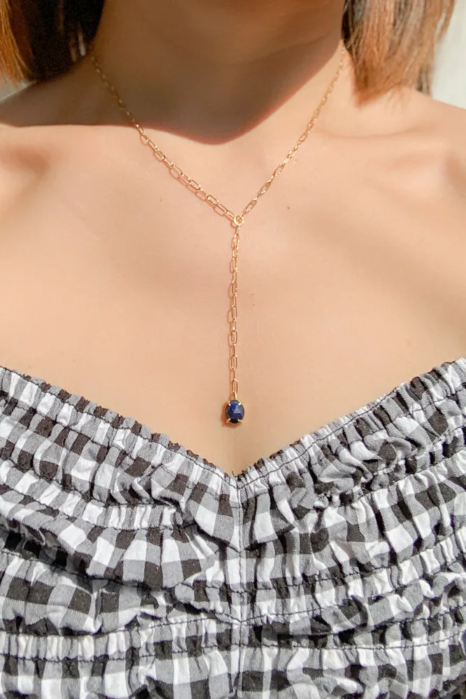 Gemstone Lariat Necklace