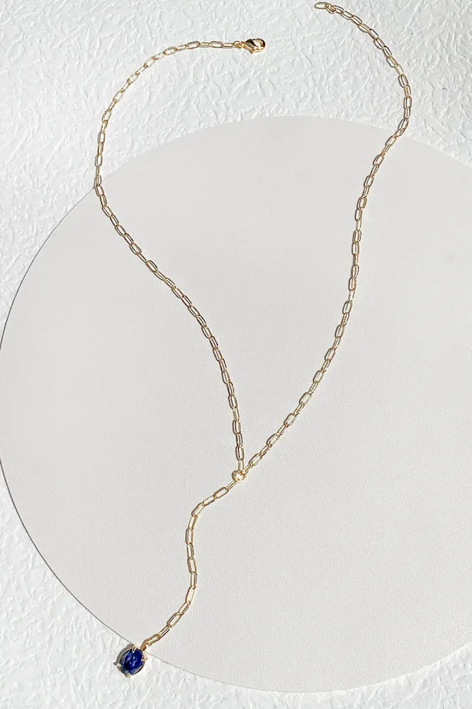 Gemstone Lariat Necklace