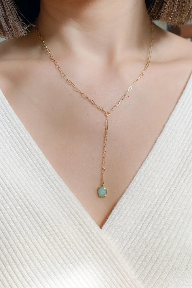 Gemstone Lariat Necklace