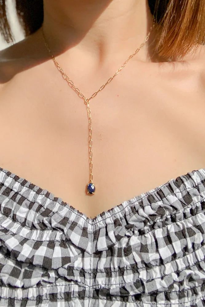 Gemstone Lariat Necklace