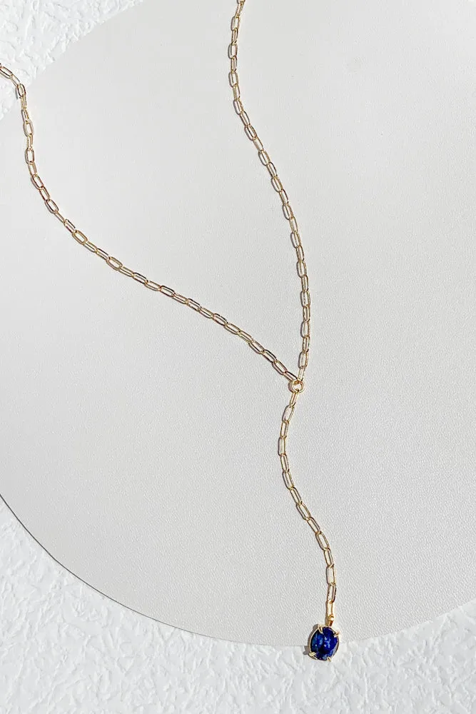 Gemstone Lariat Necklace