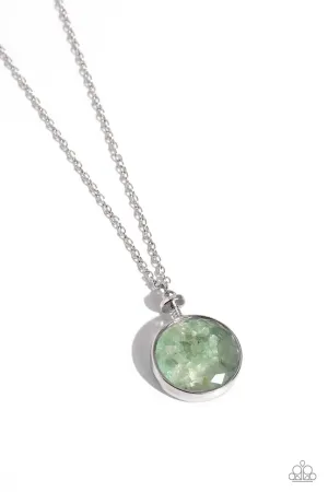 Geo Mine - Green - Jade Stone Paparazzi Long Necklace