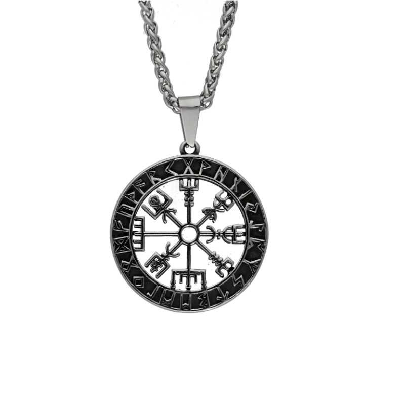 Gift Box Vegvisir Pendant Runic And Asgard King Bracelet GB18