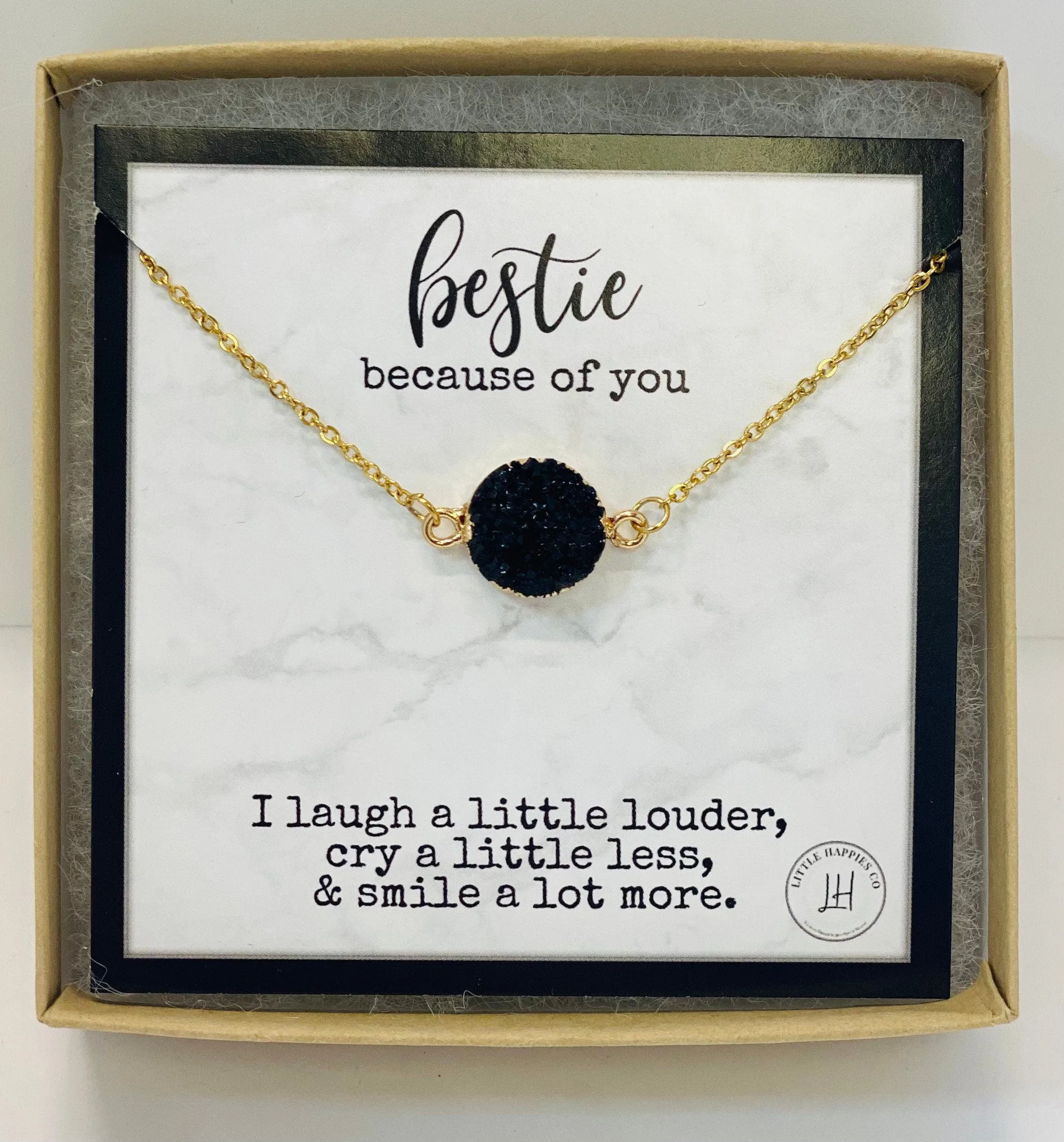 Gift for her, Necklace, Best friend gift, Birthday gift for friend, inexpensive gift, bestie, friendship necklace, aqua necklace (02-001)