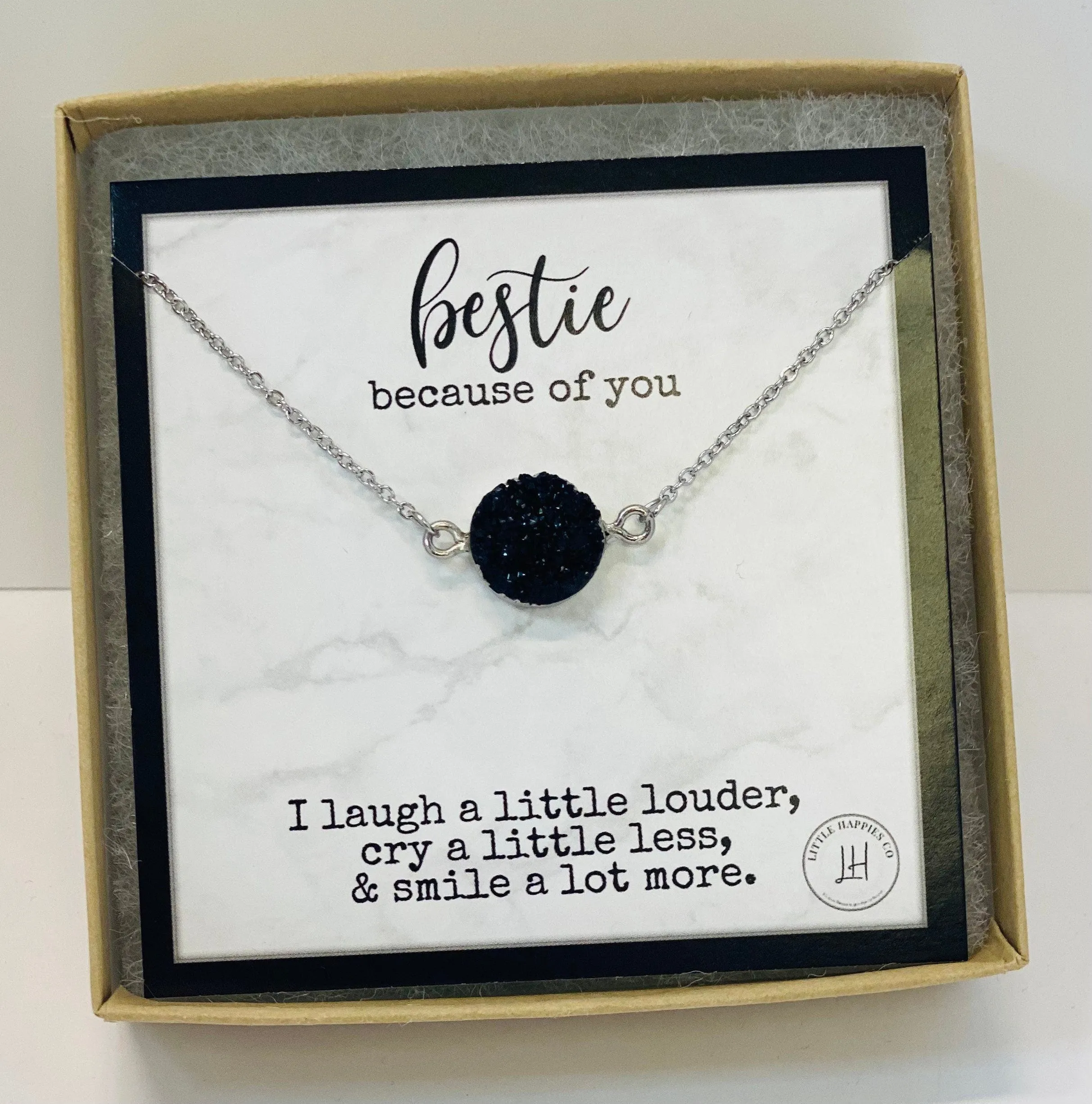 Gift for her, Necklace, Best friend gift, Birthday gift for friend, inexpensive gift, bestie, friendship necklace, aqua necklace (02-001)