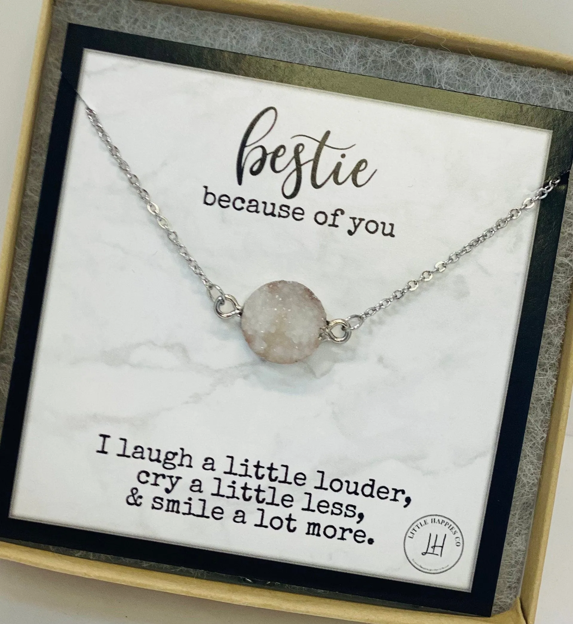 Gift for her, Necklace, Best friend gift, Birthday gift for friend, inexpensive gift, bestie, friendship necklace, aqua necklace (02-001)
