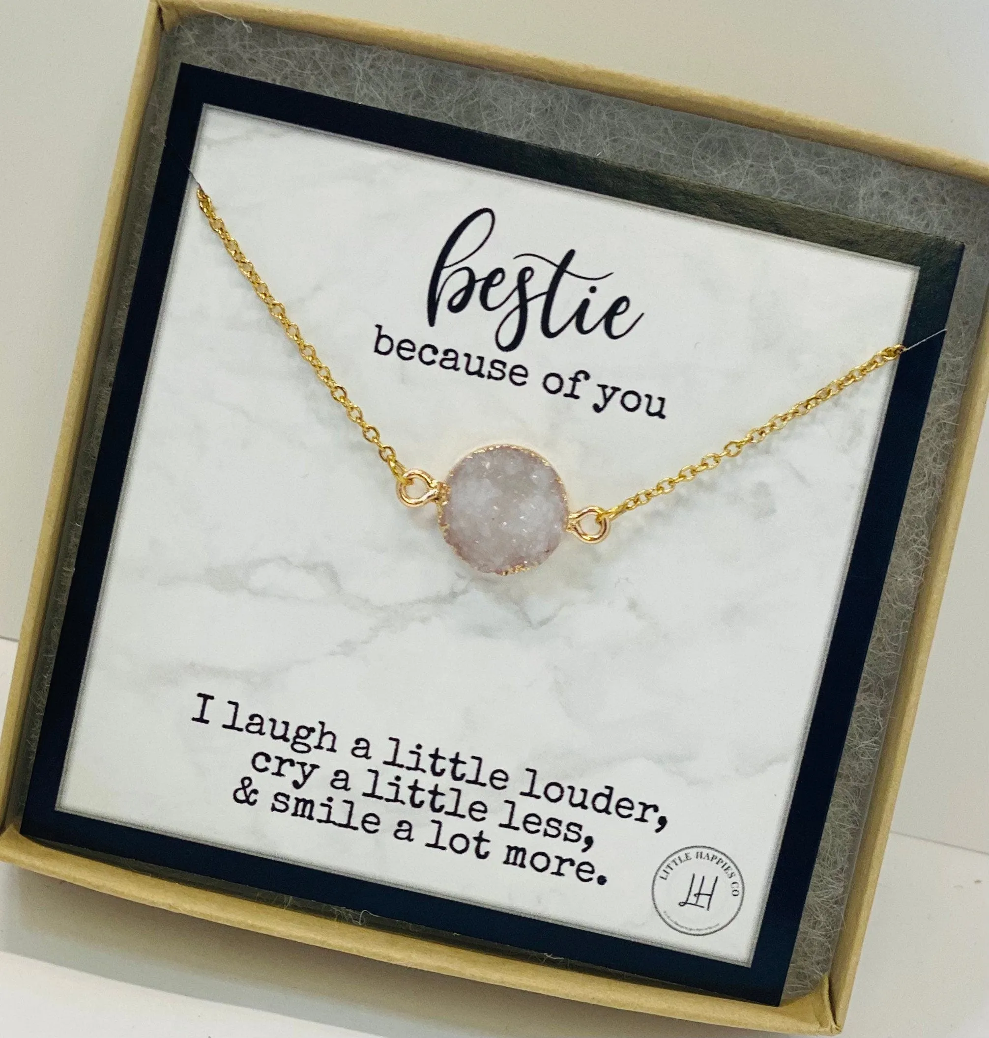 Gift for her, Necklace, Best friend gift, Birthday gift for friend, inexpensive gift, bestie, friendship necklace, aqua necklace (02-001)