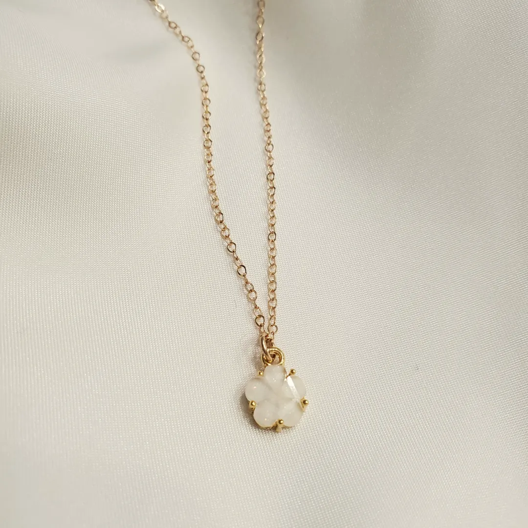 Glitter Flower Necklace