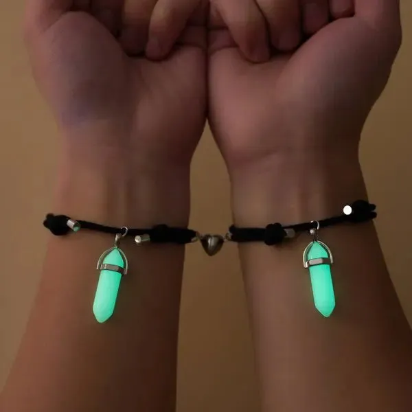 Glow-in-the-Dark Luminous Beads Necklace – Star & Heart Pendants for Men & Women, Perfect Halloween Gift™