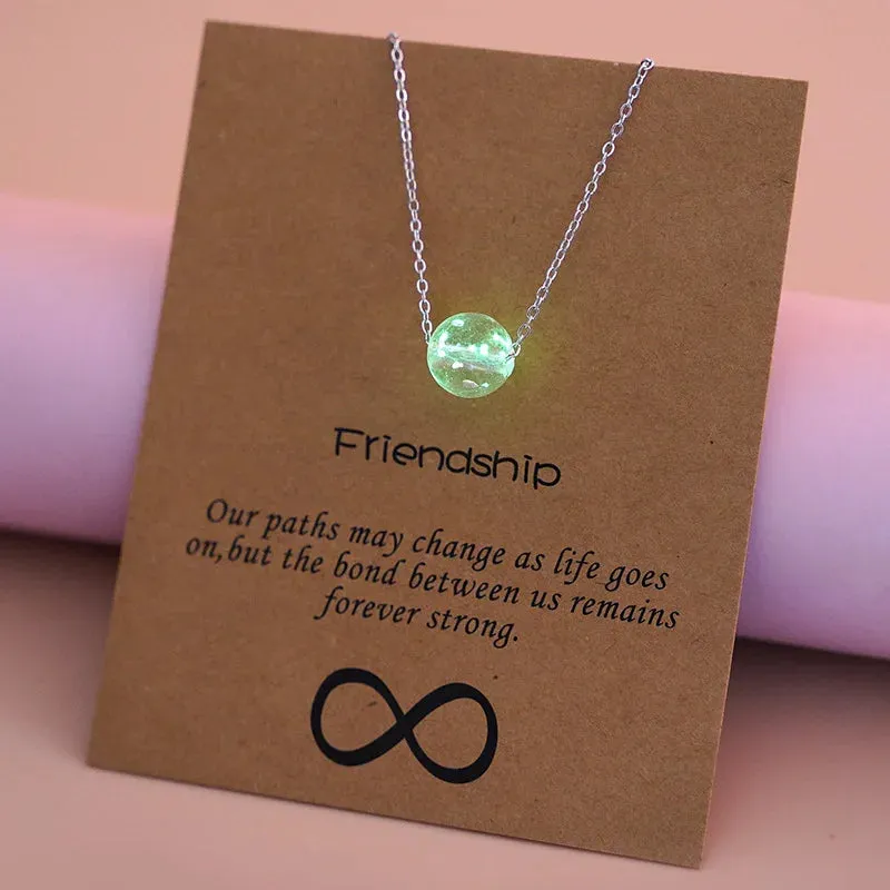Glow-in-the-Dark Luminous Beads Necklace – Star & Heart Pendants for Men & Women, Perfect Halloween Gift™