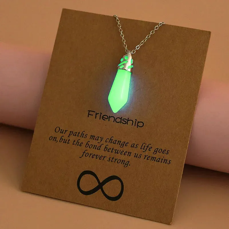 Glow-in-the-Dark Luminous Beads Necklace – Star & Heart Pendants for Men & Women, Perfect Halloween Gift™