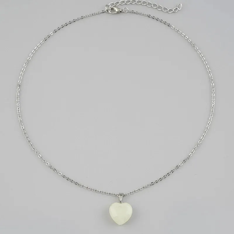 Glow-in-the-Dark Luminous Beads Necklace – Star & Heart Pendants for Men & Women, Perfect Halloween Gift™