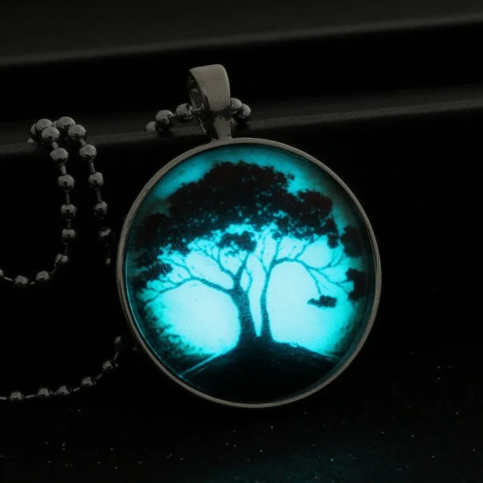 Glow In The Dark Tree Of Life Necklace