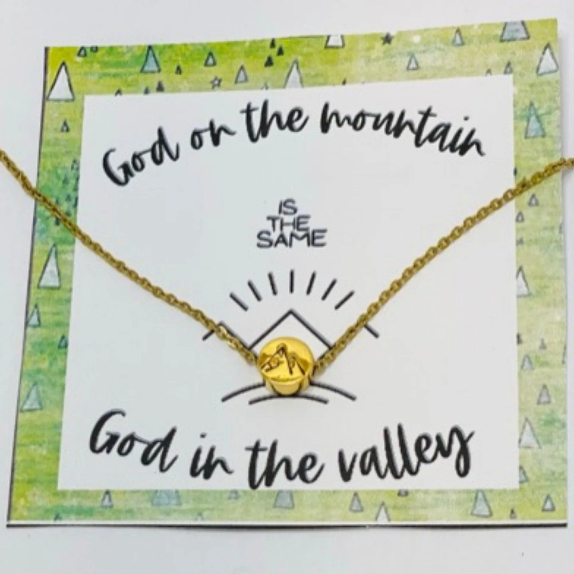 God on the mountain necklace, Mountain necklace, Bible verse necklace, Unique Christian gifts, Christian gifts for mom, Scripture necklace