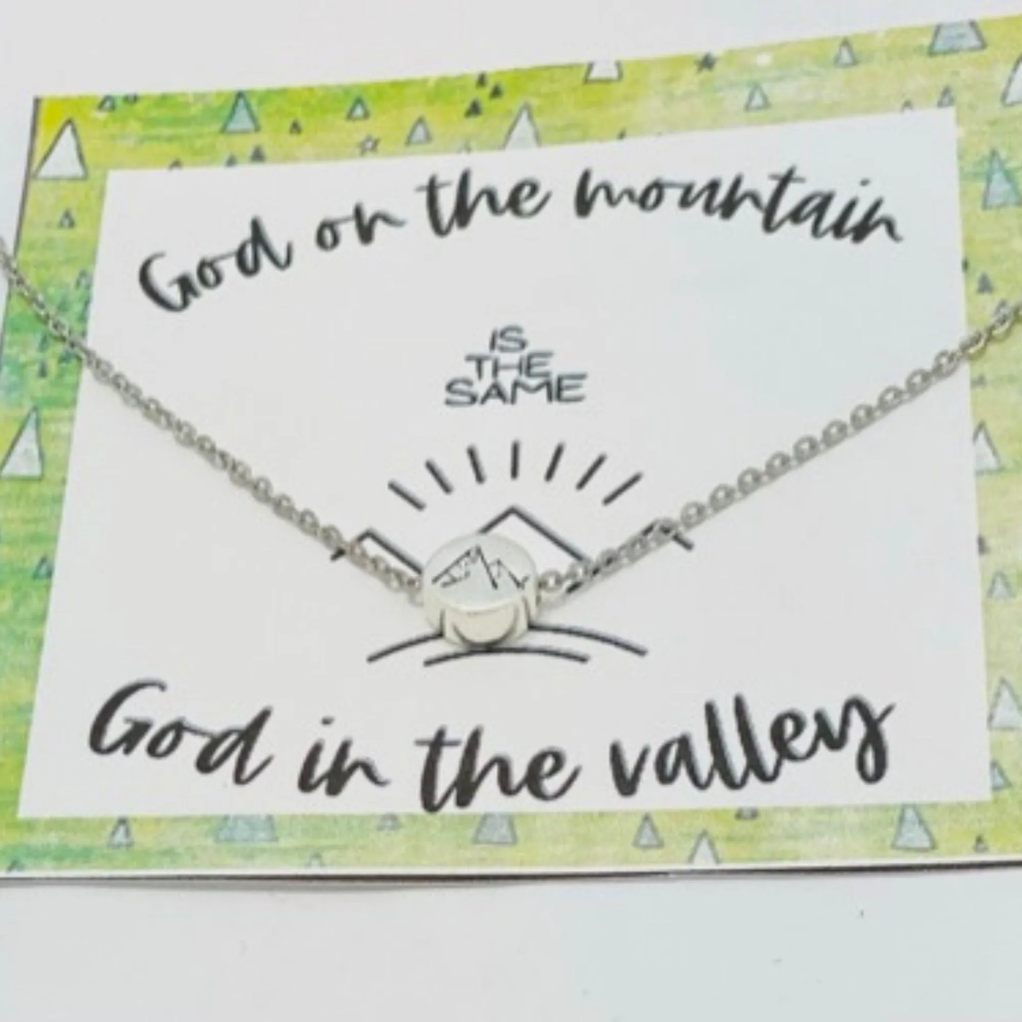 God on the mountain necklace, Mountain necklace, Bible verse necklace, Unique Christian gifts, Christian gifts for mom, Scripture necklace