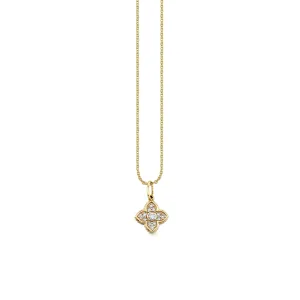 Gold & Diamond Mini Moroccan Flower Charm