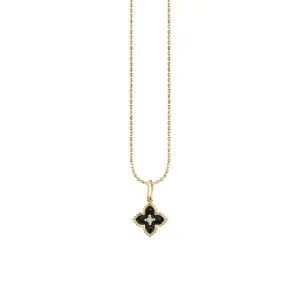 Gold & Diamond Mini Moroccan Flower Enamel Charm