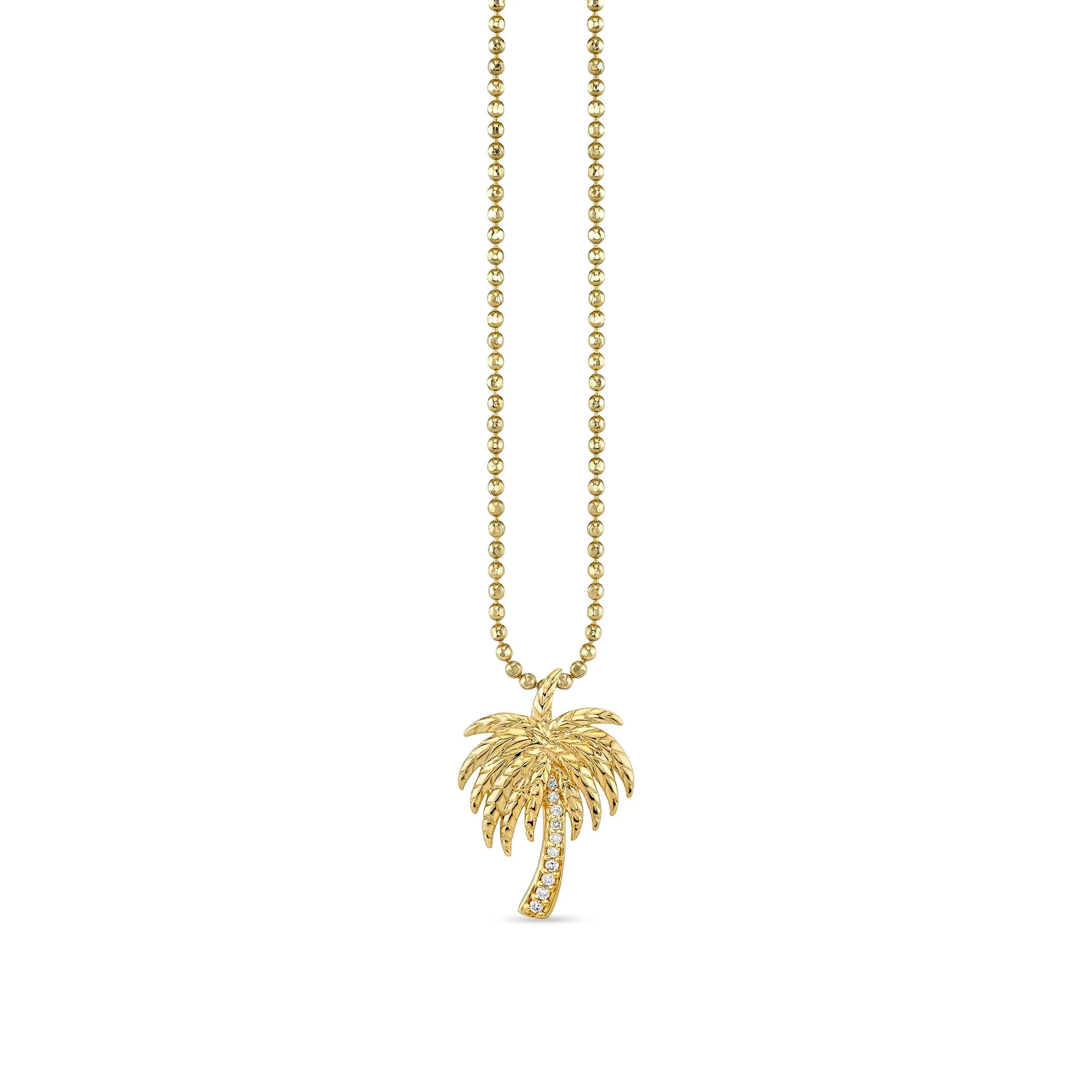 Gold & Diamond Palm tree Charm