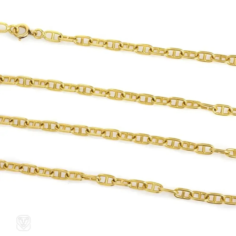 Gold anchor link chain, Cartier