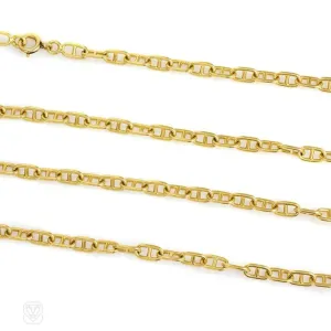 Gold anchor link chain, Cartier